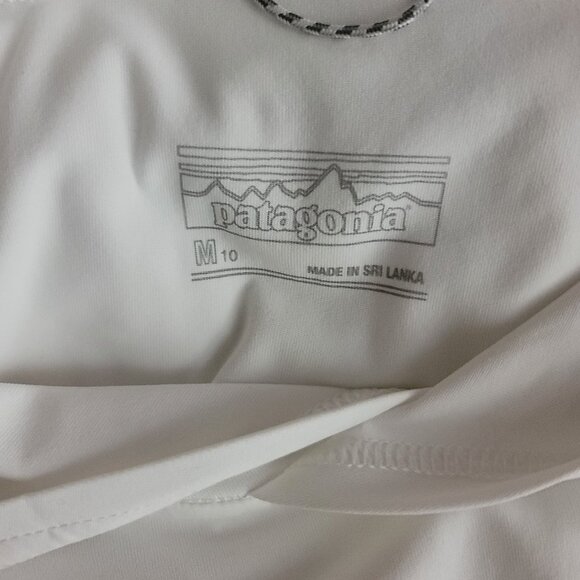 Patagonia Kids Capilene Cool Hoodie Boys Medium White Long Sleeve Sun Shirt - Picture 8 of 11